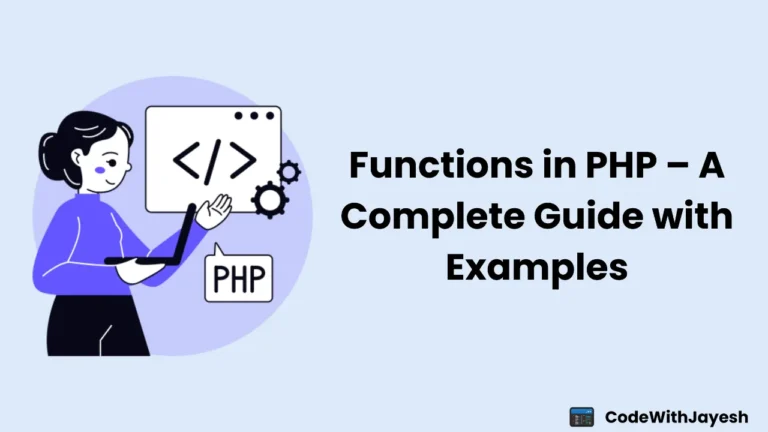 Functions in PHP – A Complete Guide with Examples