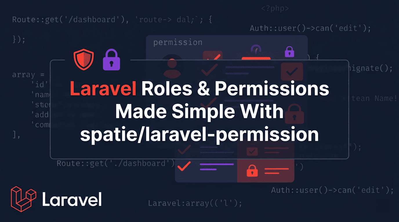 Laravel Roles & Permissions Made Simple With spatielaravel-permission