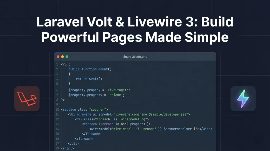 Laravel Volt & Livewire 3: Build Powerful Pages Made Simple