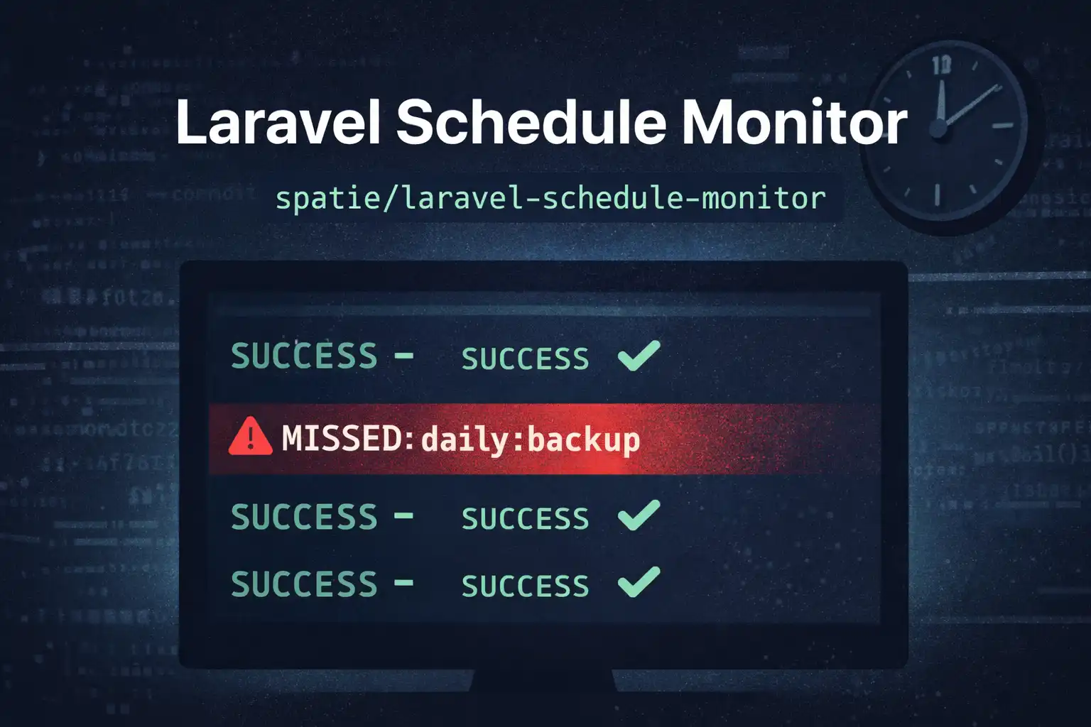 Laravel Schedule Monitor: Know When Your Scheduled Tasks Stop Running